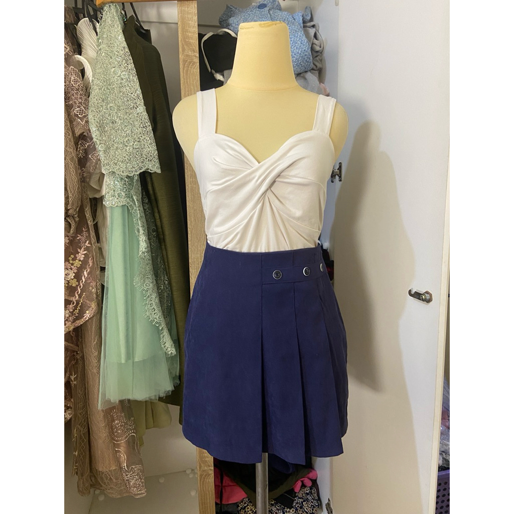 BEGA tennis padel skirt ruffle rok mini navy preloved