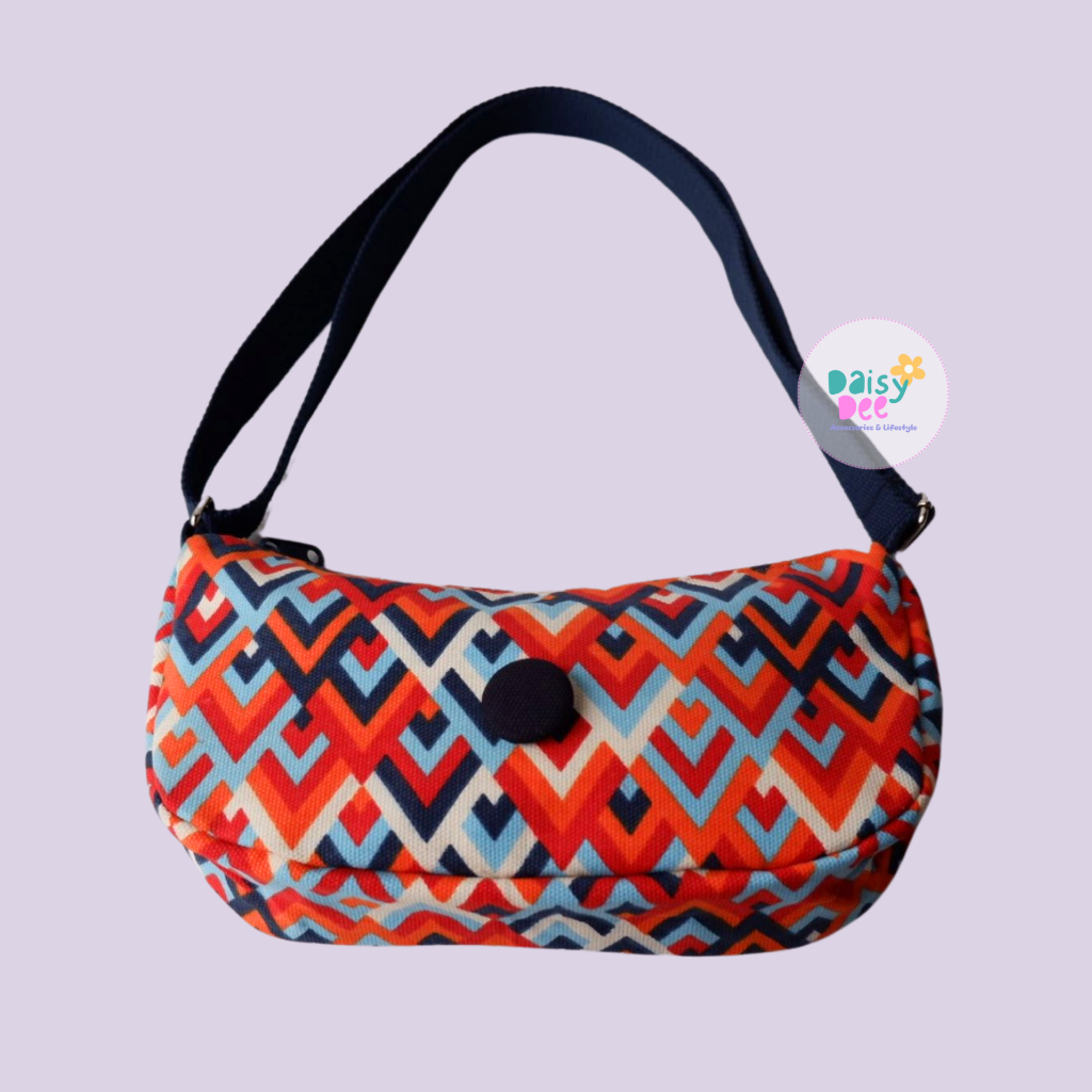 Daisy Dee Tas Slempang Kanvas Zig Zag Warna