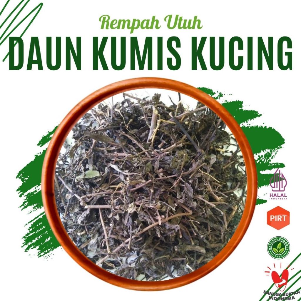 

Daun Kumis Kucing Kering Herbal Rempah Organik (100 GRAM)