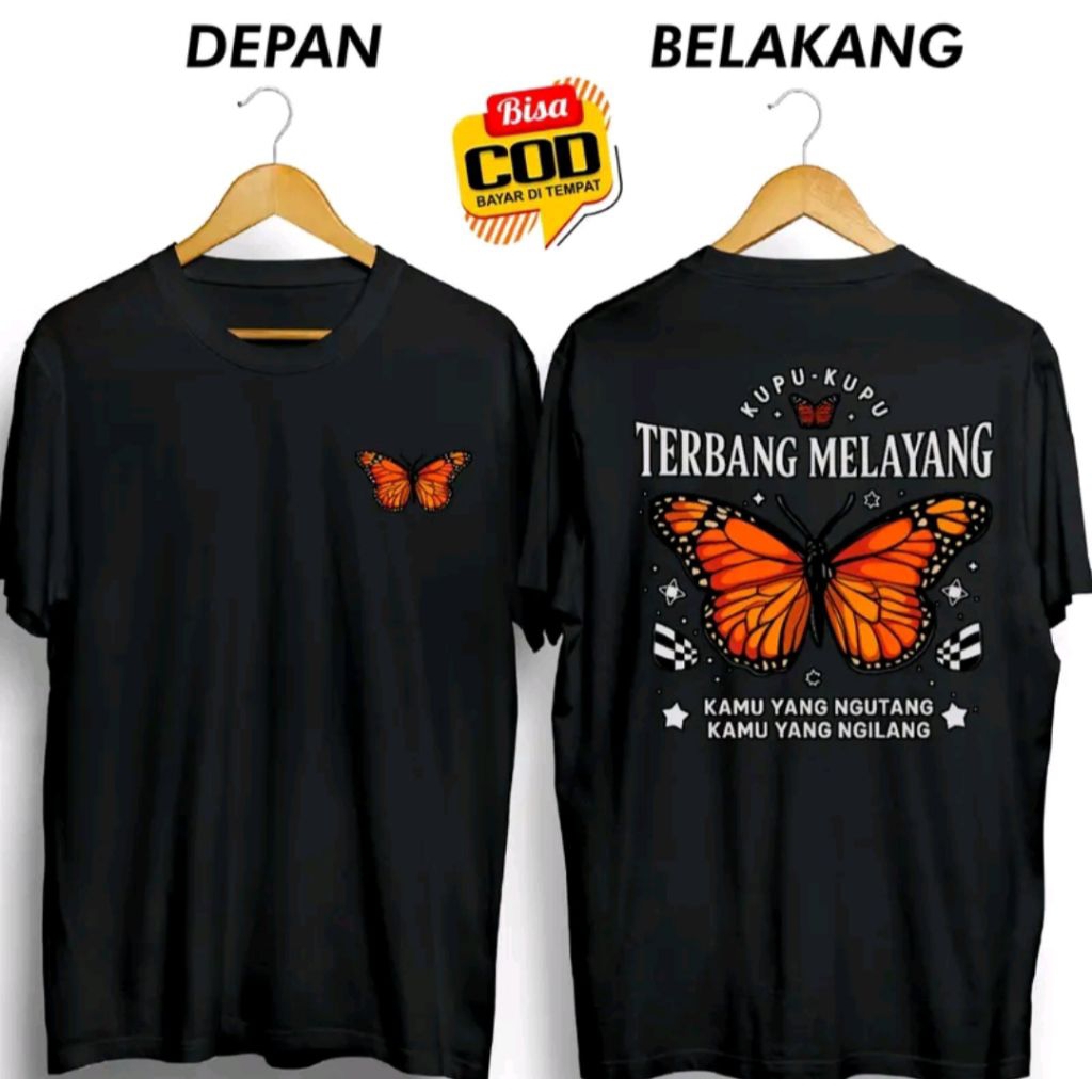 Kaos Distro KUPU-KUPU TERBANG MELAYANG