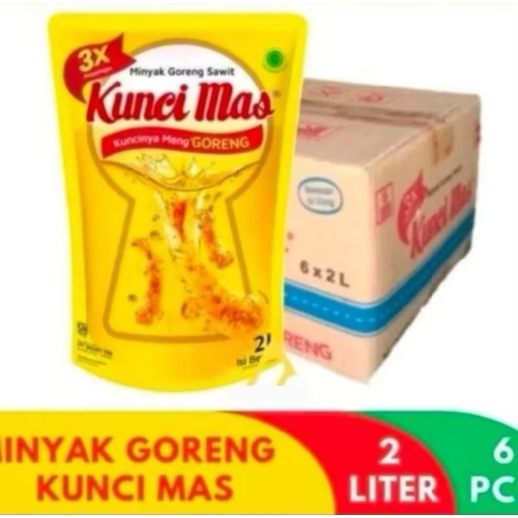 

Minyak Goreng Kunci mas 2L 1 dus isi 6pcs