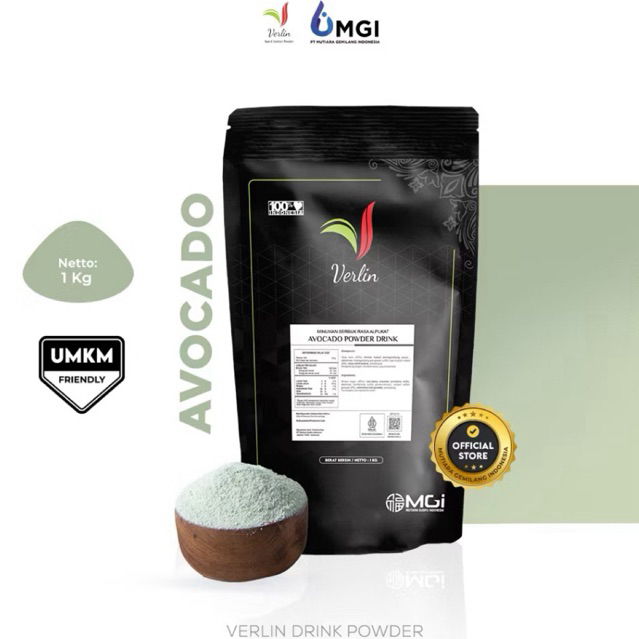 

Verlin Powder AVOCADO PLAIN 1kg / bubuk minuman rasa avocado BEST SELLER