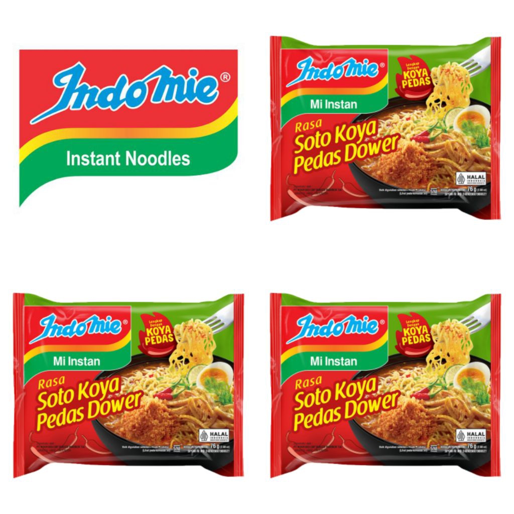 

Indomie Mi Instan Rasa Soto Koya Pedas Dower 76 Gram