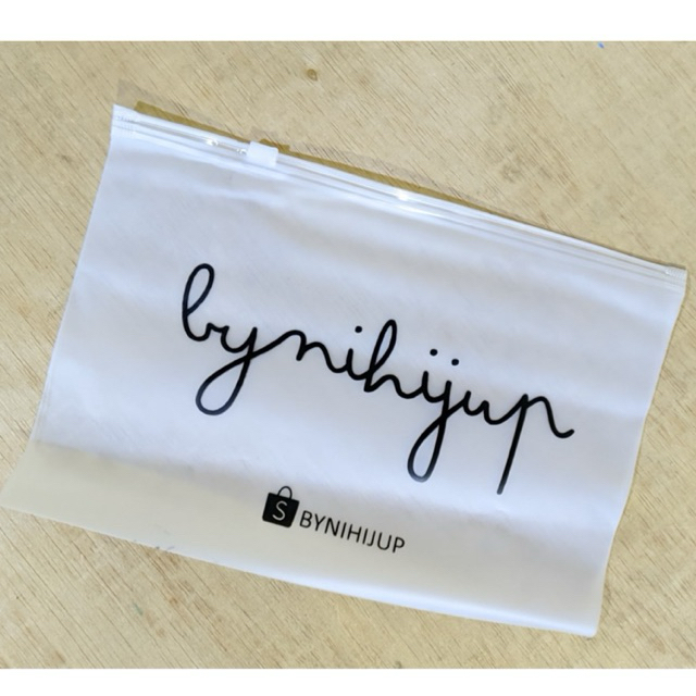 50 pcs zipper kemasan hijab ukuran 17x25 dan 15x20 landcape /potrait,Plastik Ziplock Custom Kerudung