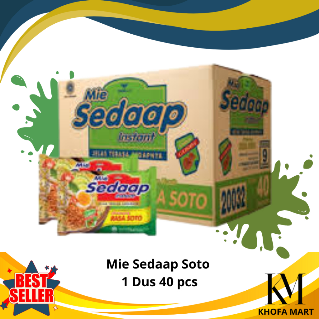 

Sedaap Mi Kuah Rasa Soto | 1 Dus/Karton Isi 40 pcs | Khofa Mart