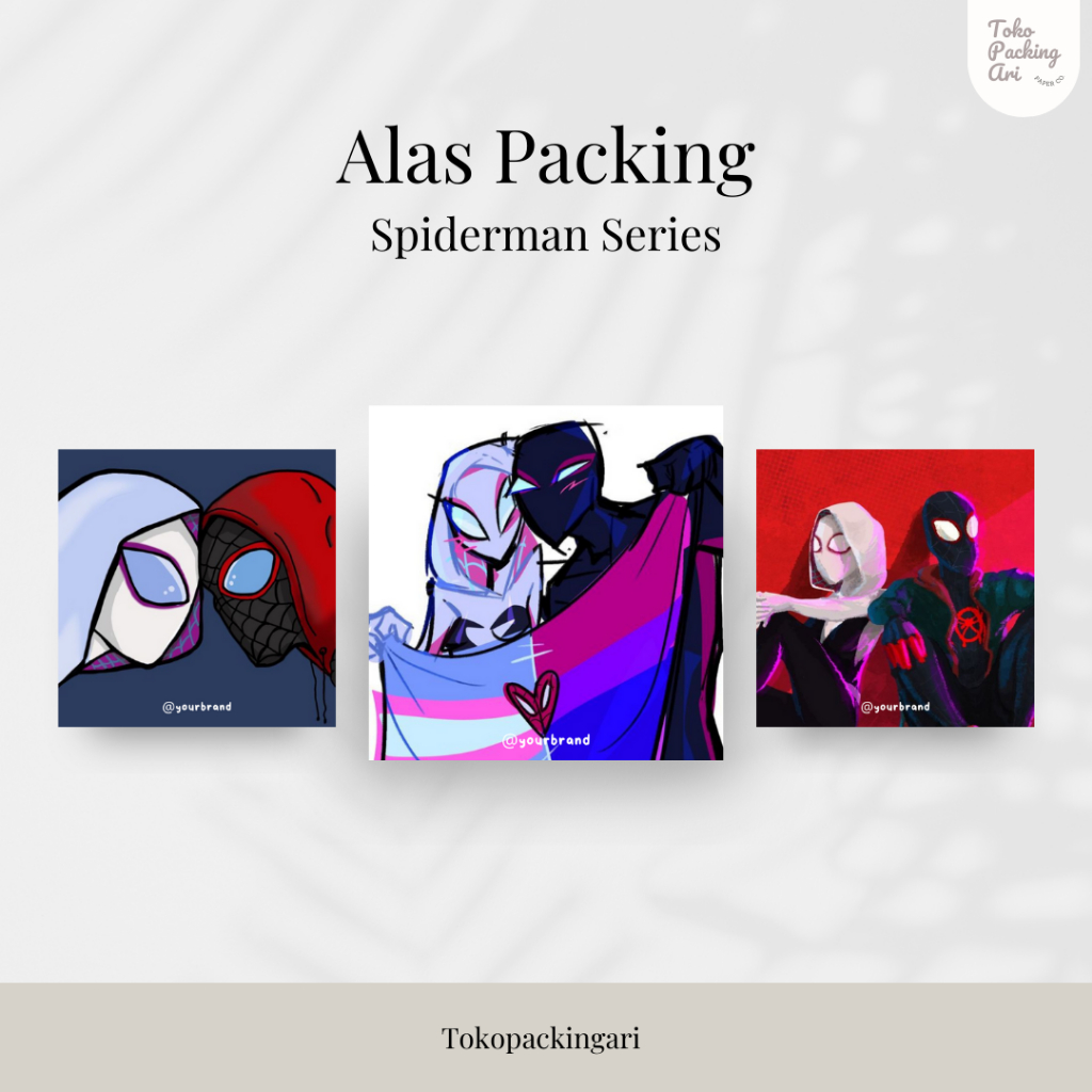 

Alas Packing | Spiderman Series | Paper Aksesoris | Kertas Dudukan | Cute Paper | Alas Packaging | Gwen Stacy | Miles Morales