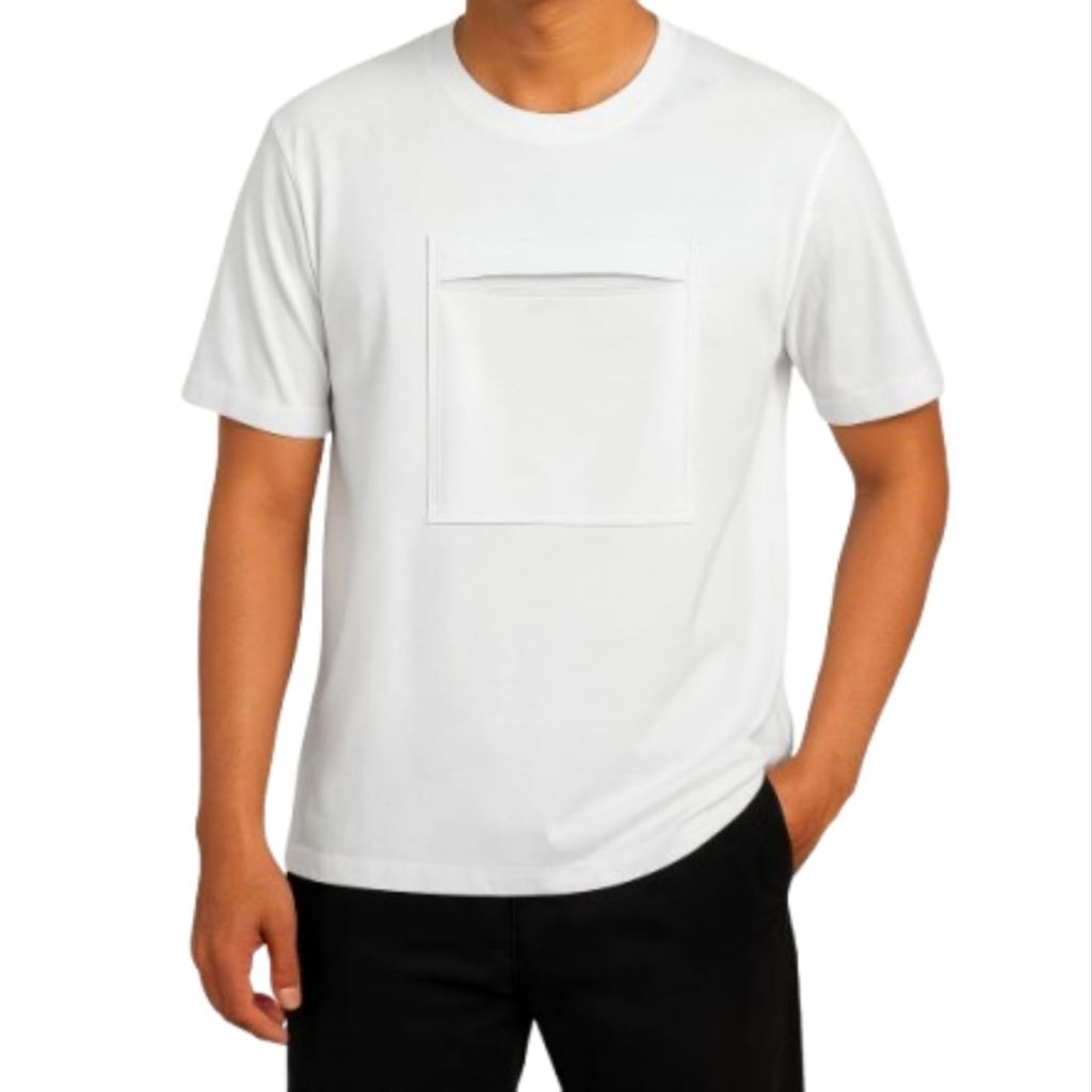 KAOS PUTIH UMROH & HAJI ( ADA KANTONG DEPAN RESLETING )