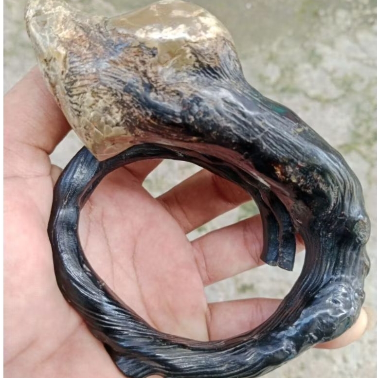 Gelang Akar Bahar Hitam Bonggol Jumbo