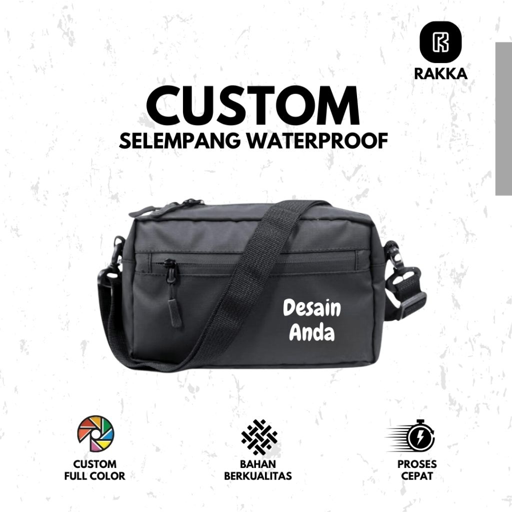 Tas Selempang Premium Bisa CUSTOM Waterproof Slingbag Handbag Tas Tangan Pria Multifungsi | RAKKA AP