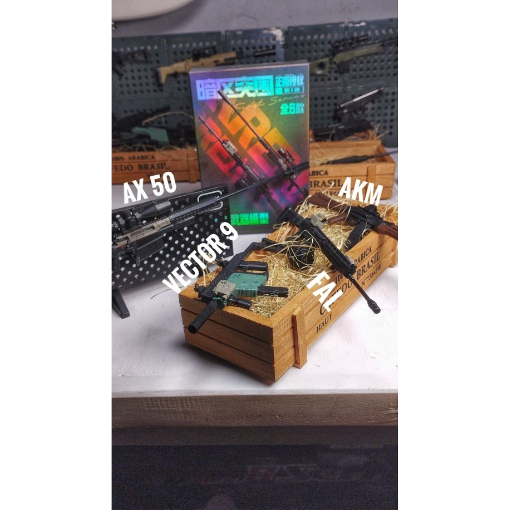 model kit senjata Mp5,m870,ax50,vector9,fal,akm