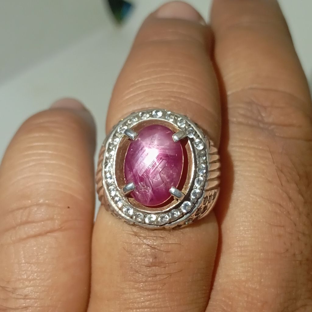 Cincin Ruby Star Madagascar ring Perak 925
