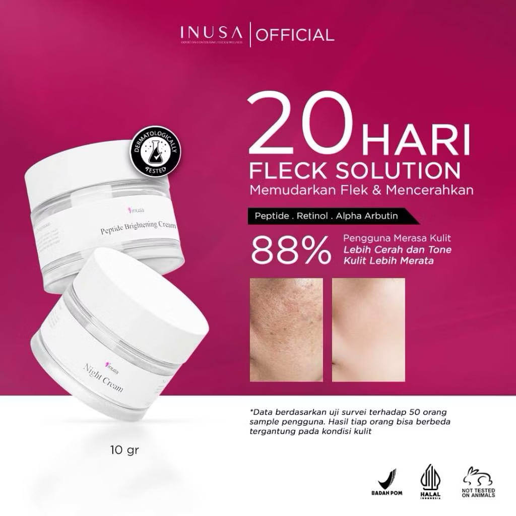 Inusa Combo Flek Solution - Bundling Krim pencerah Flek BPOM