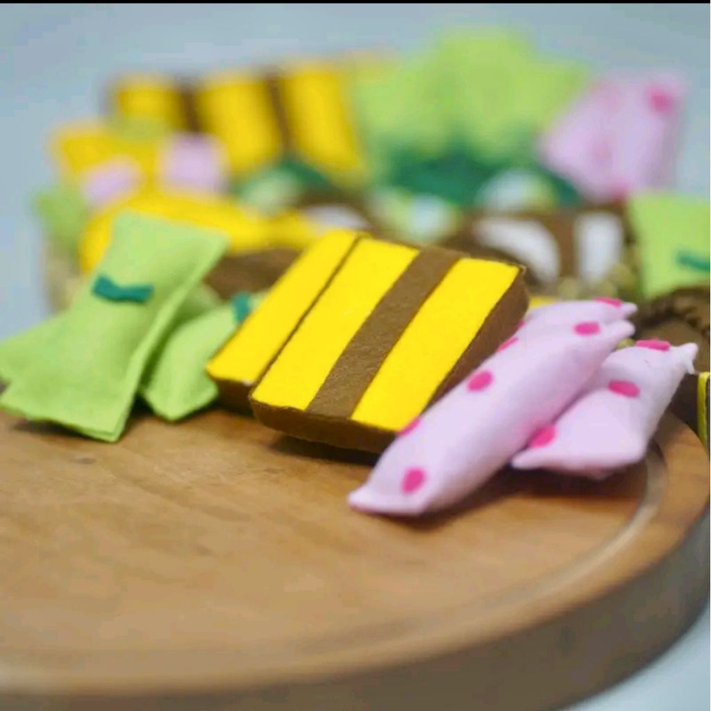 Flanel Jajanan Pasar /replika jajan pasar /jual beli mainan anak