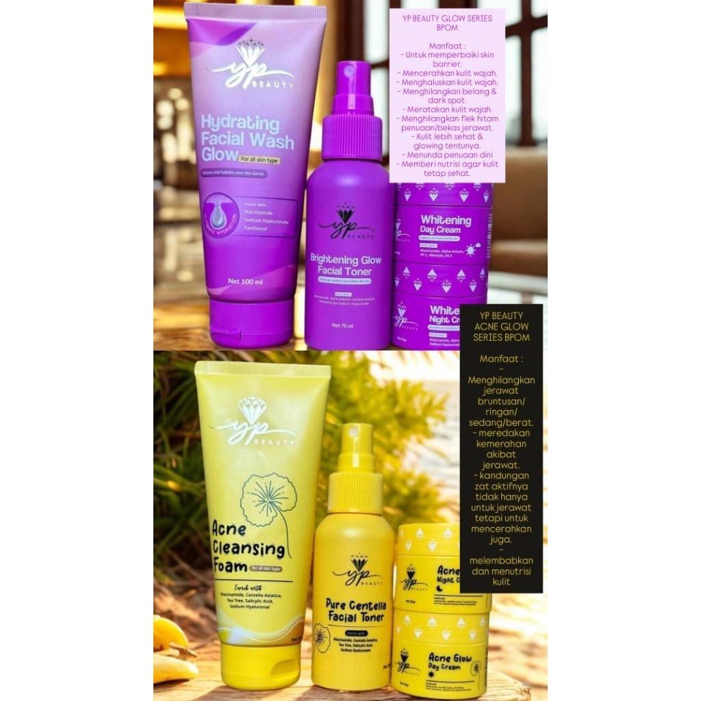 READY YP BEUTY GLOW dan ACNE 100% Original (FREE PARFUM)