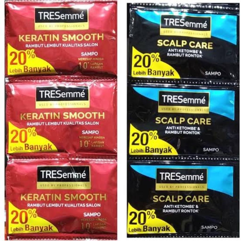 TRESemme shampoo 1 renceng 12 sachet - shampoo tresemme