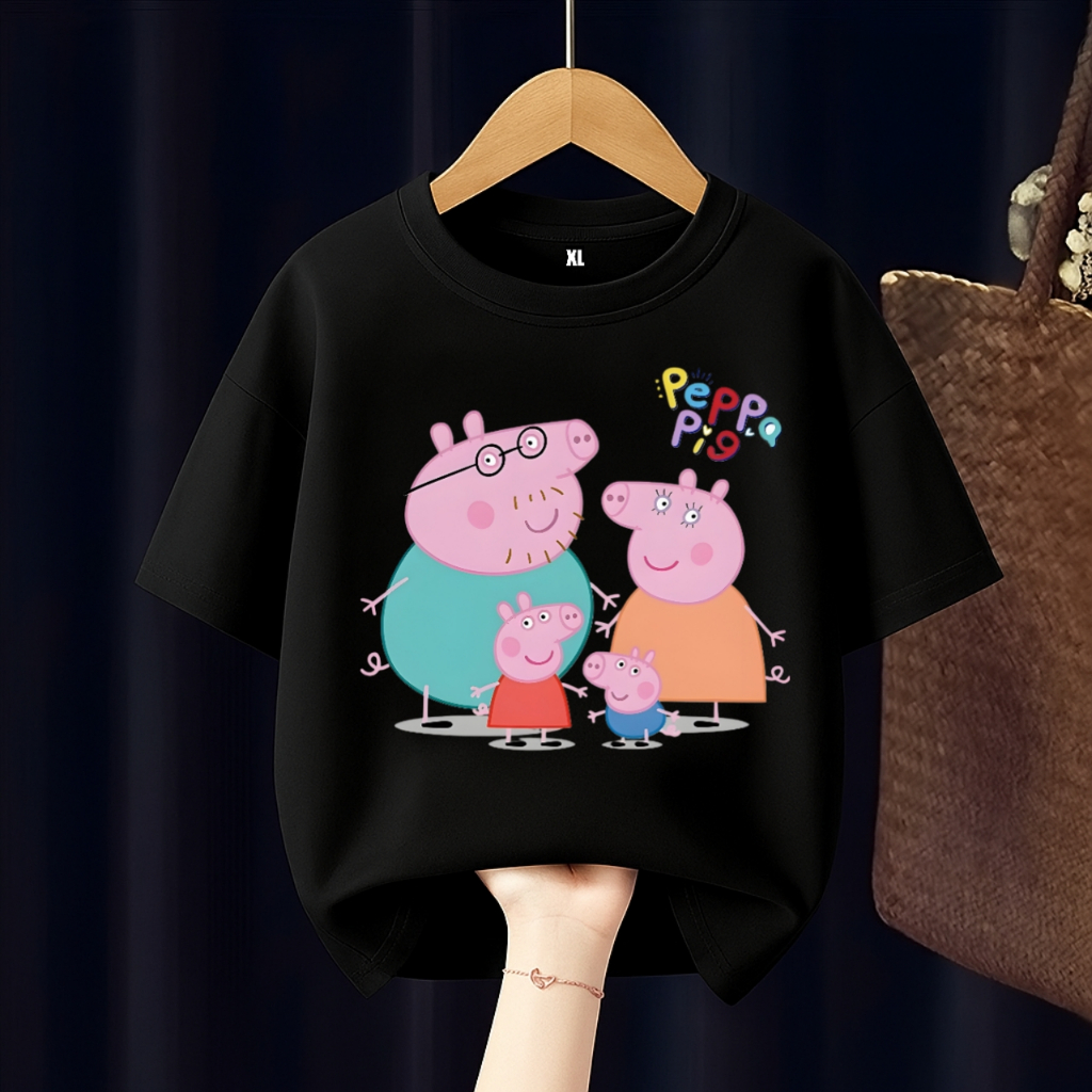 BAJU KAOS ANAK PEPPA PIG FREE CUSTOM NAMA