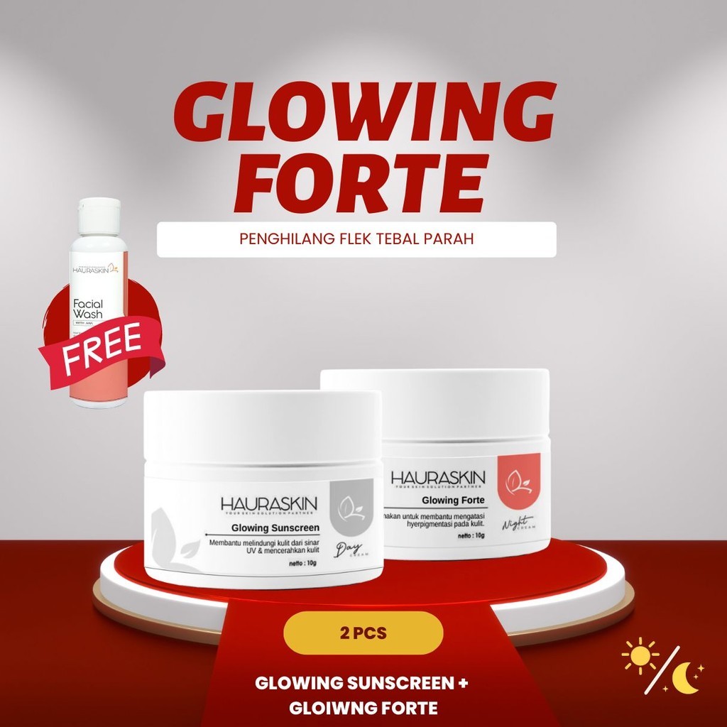 Hauraskin Glowing Forte Series Glowing Sunscree + Glowing Forte