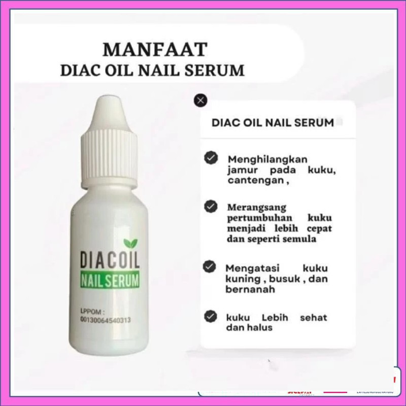 Diacoil Nail Serum Perawatan Kuku Cantengan, Kuning, Kering 15ml