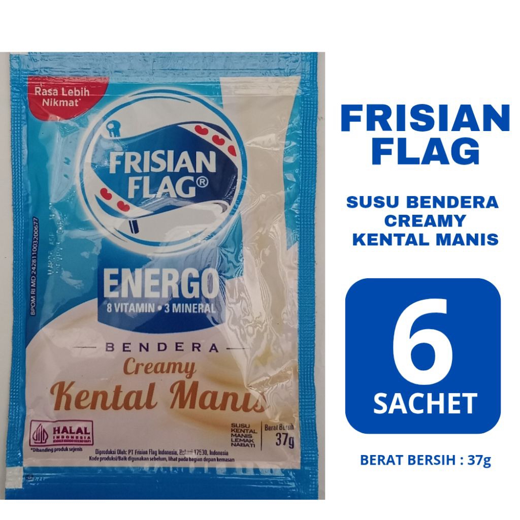 

Frisian Flag Susu Bendera 37g x 6 Sachet