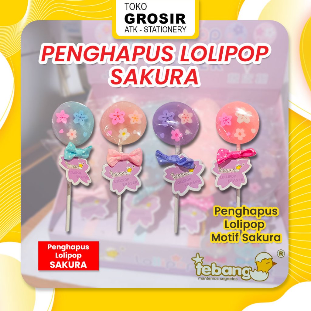 

2PCS PENGHAPUS LOLLIPOP SAKURA TB6592