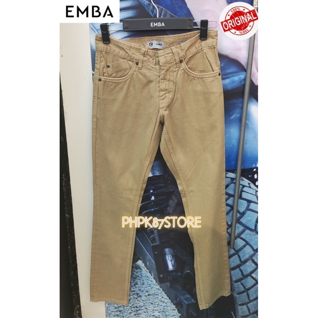 Celana panjang pria merek Emba denim,cela chino slim fit original premium