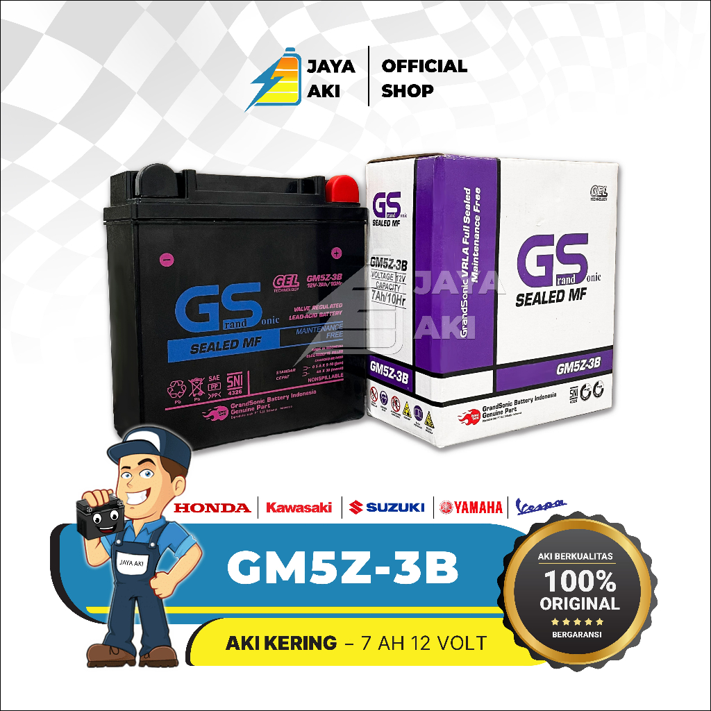 Aki Motor Mio Smile Mio Sporty GM5Z-3B Accu Kering