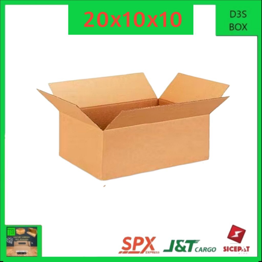 

Kardus 20x10x10 bahan Singgle wall
