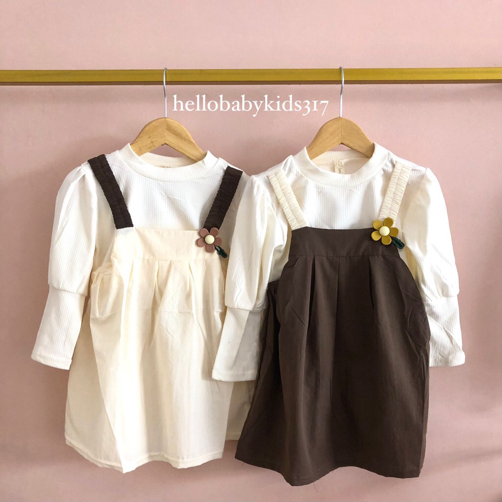 Dress Anak Cewek Model Korea Usia 2-4 tahun | Dress Anak Perempuan | Baju Jalan Cewek