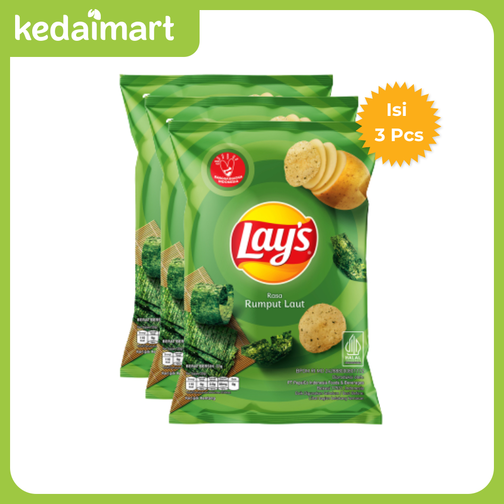 

Lays Keripik Kentang Rasa Rumput Laut 31 Gram X 3 Pcs