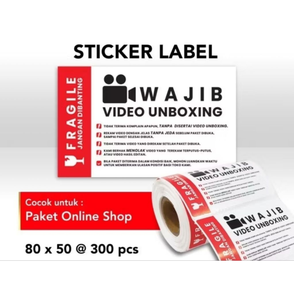 

sticker label blueprint unboxing dan fragile 80 x 50 isi 300pcs