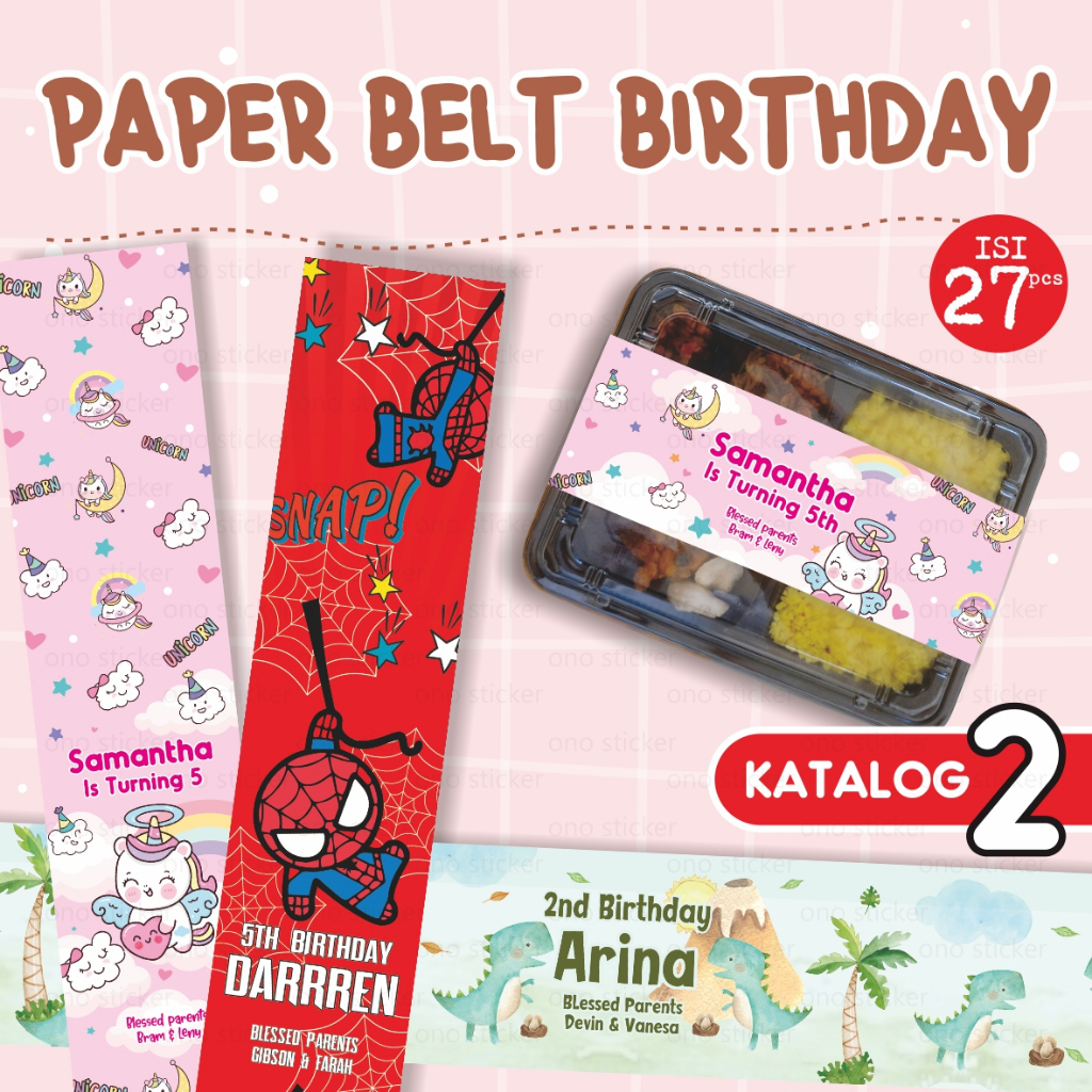 Paperbelt souvenir ulang tahun anak lucu