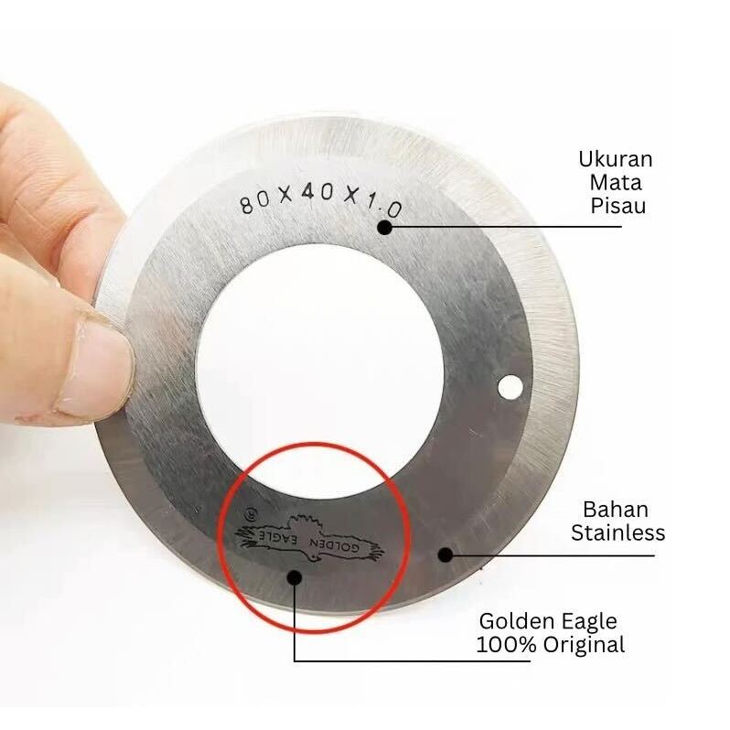 Pisau Bulat Mesin Potong Rajang Kulit / Kain 80 x 40 x 1.0 / Pisau Lubang Ikat Pinggang
