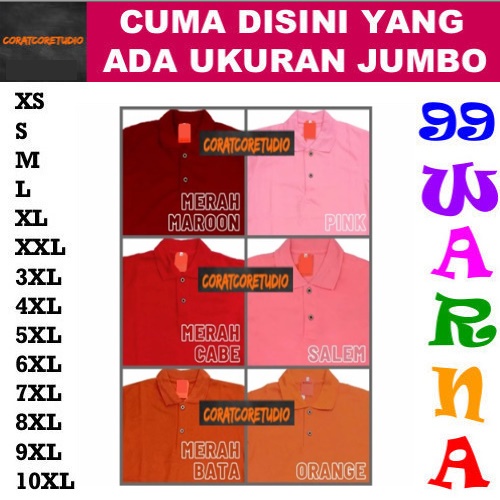 FORTKLASS FORTGLASS RISRUS FASHION SNOWSHOP GRAYWOLF CORATCORETUDIO Kaos Polo PENDEK PANJANG JUMBO 4