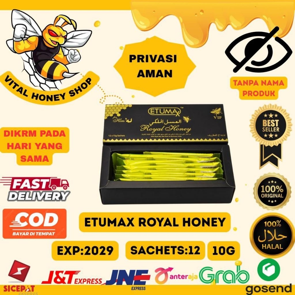 

Etumax Royal Honey vital honey original vip 1box 12 Sachet