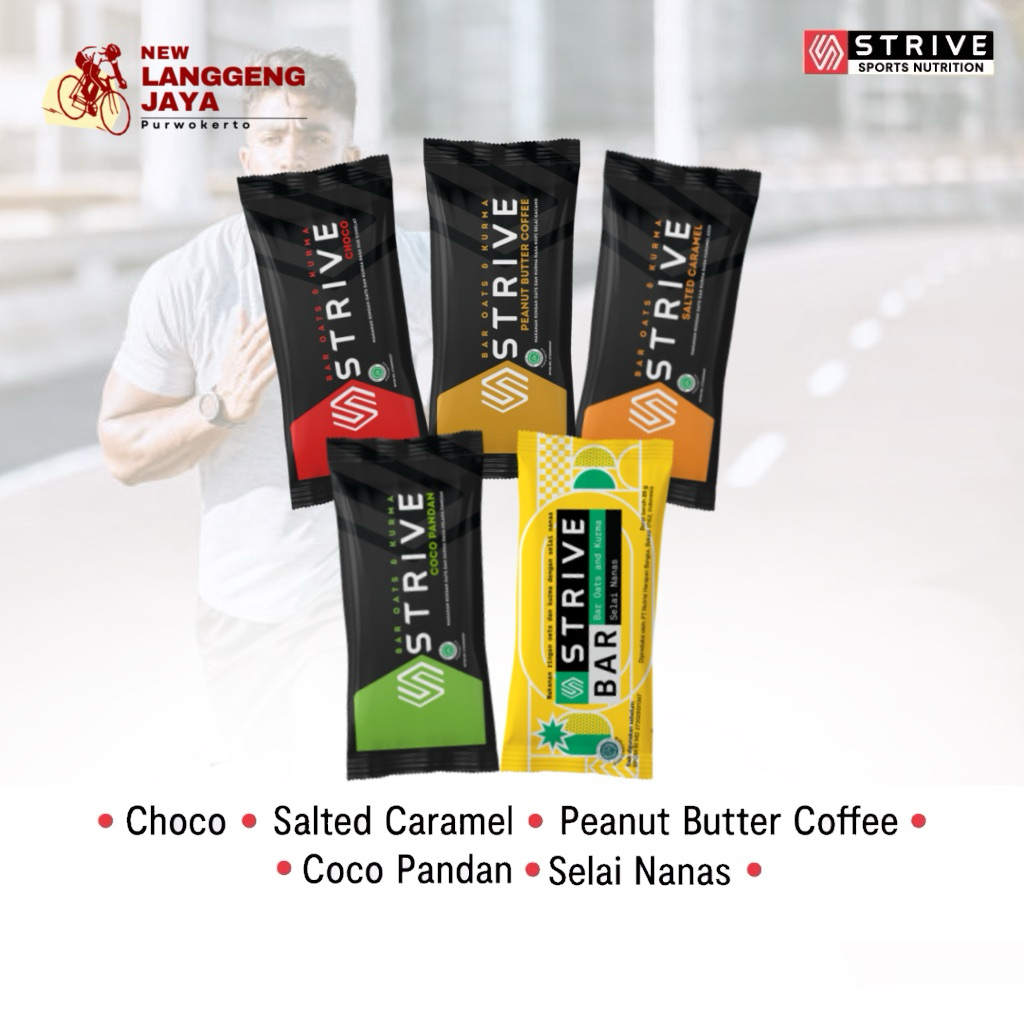 

Strive Energy Bar Bite Size 20gr Bar Oats & Kurma Halal BPOM
