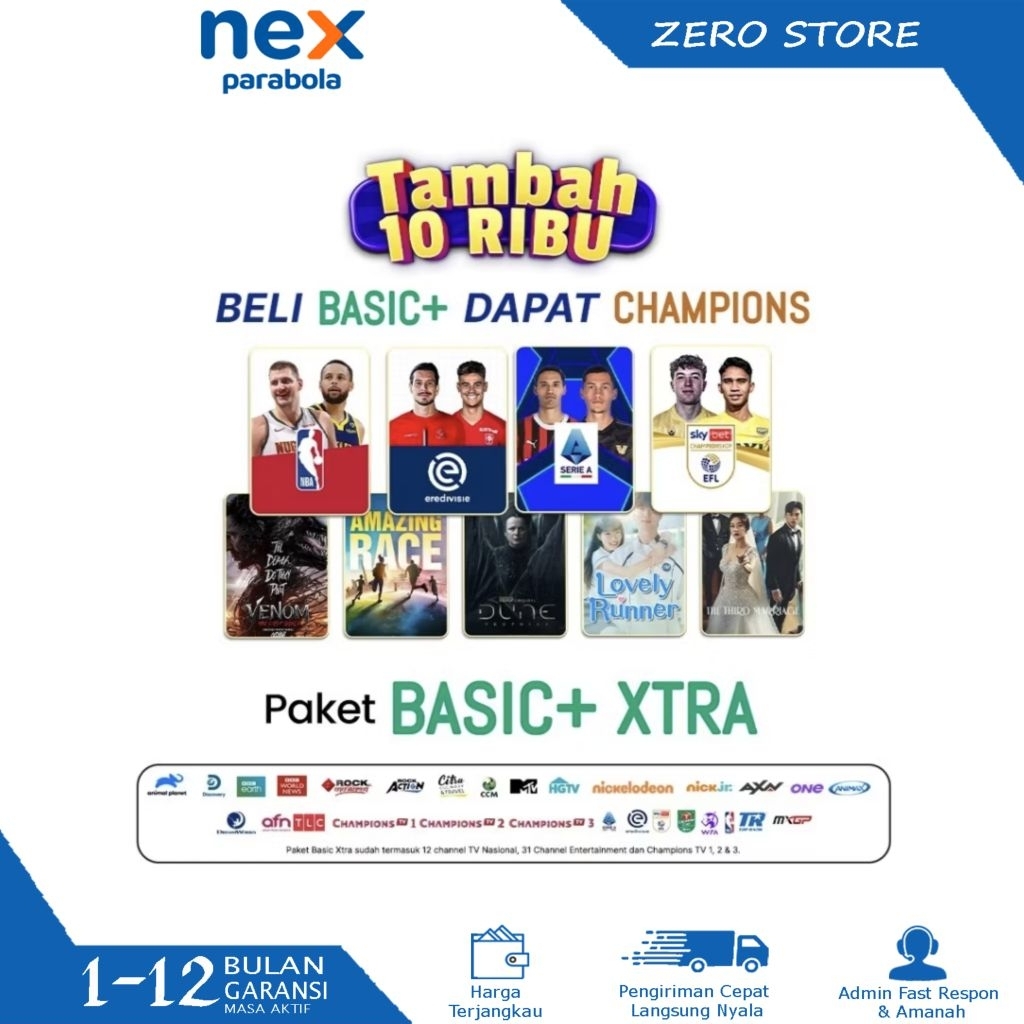 Paket Nex Parabola Basic + Xtra 30 Hari Paket Nex Parabola Promo