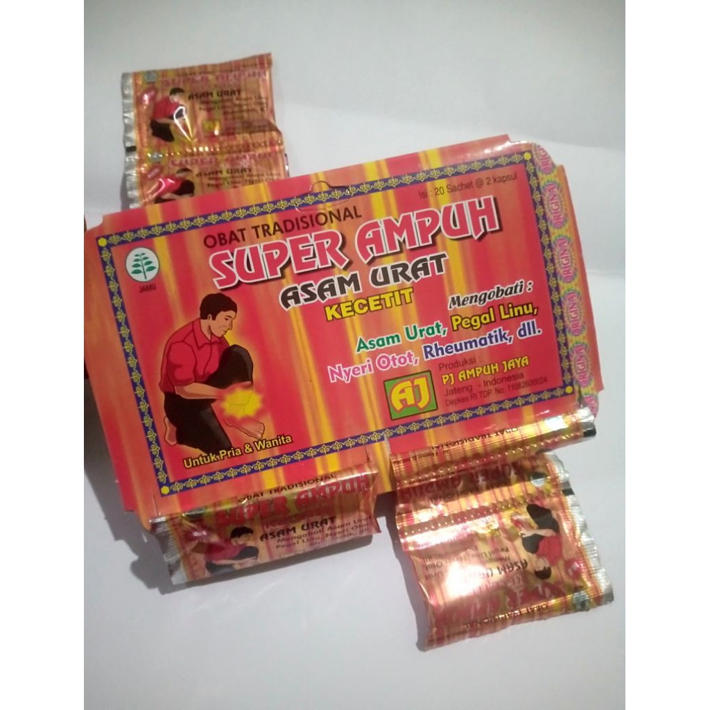 SUPER AMPUH kapsul original Asam urat kecetit Rheumatik nyeri otot