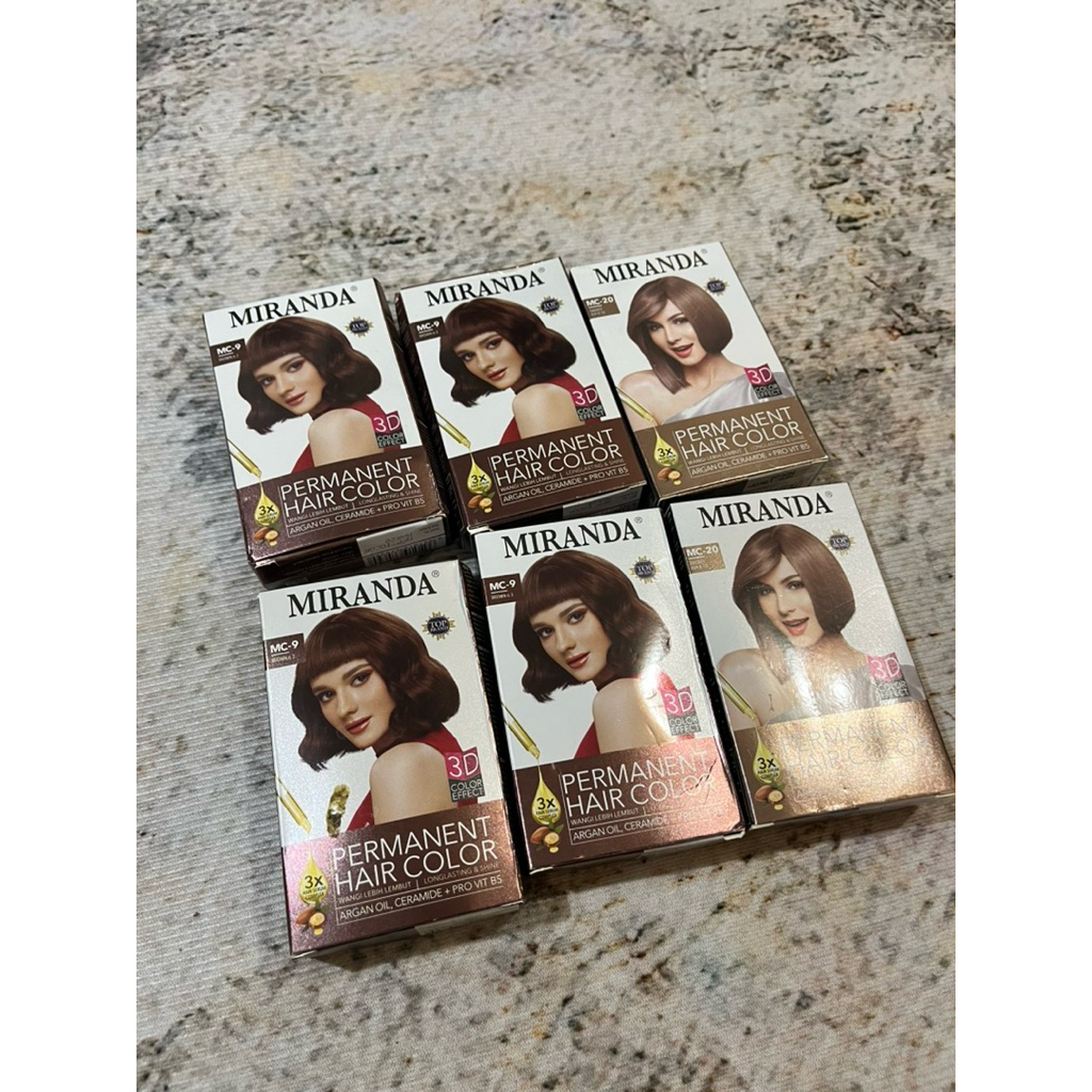 Bundle x6 Miranda Hair Color - Brown & Smokey Ash + Free Sheet Mask