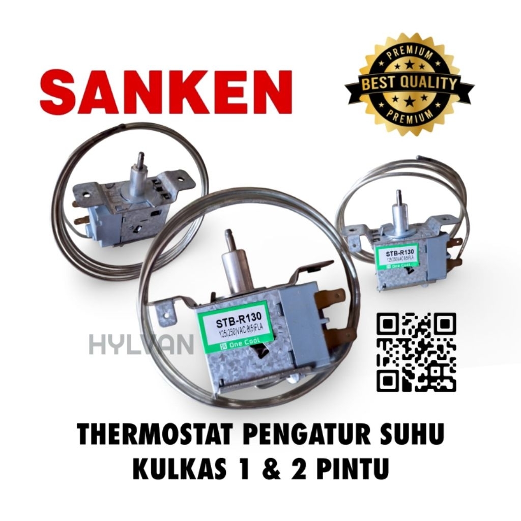 THERMOSTAT | TERMOSTAT PENGATUR SUHU KULKAS 1 & 2 PINTU SANKEN