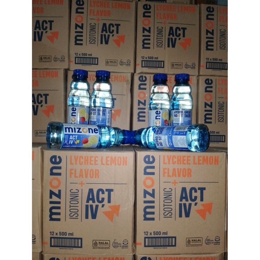 

Mizone kemasan 500ml isi 12 btol Lychee lemon flavor