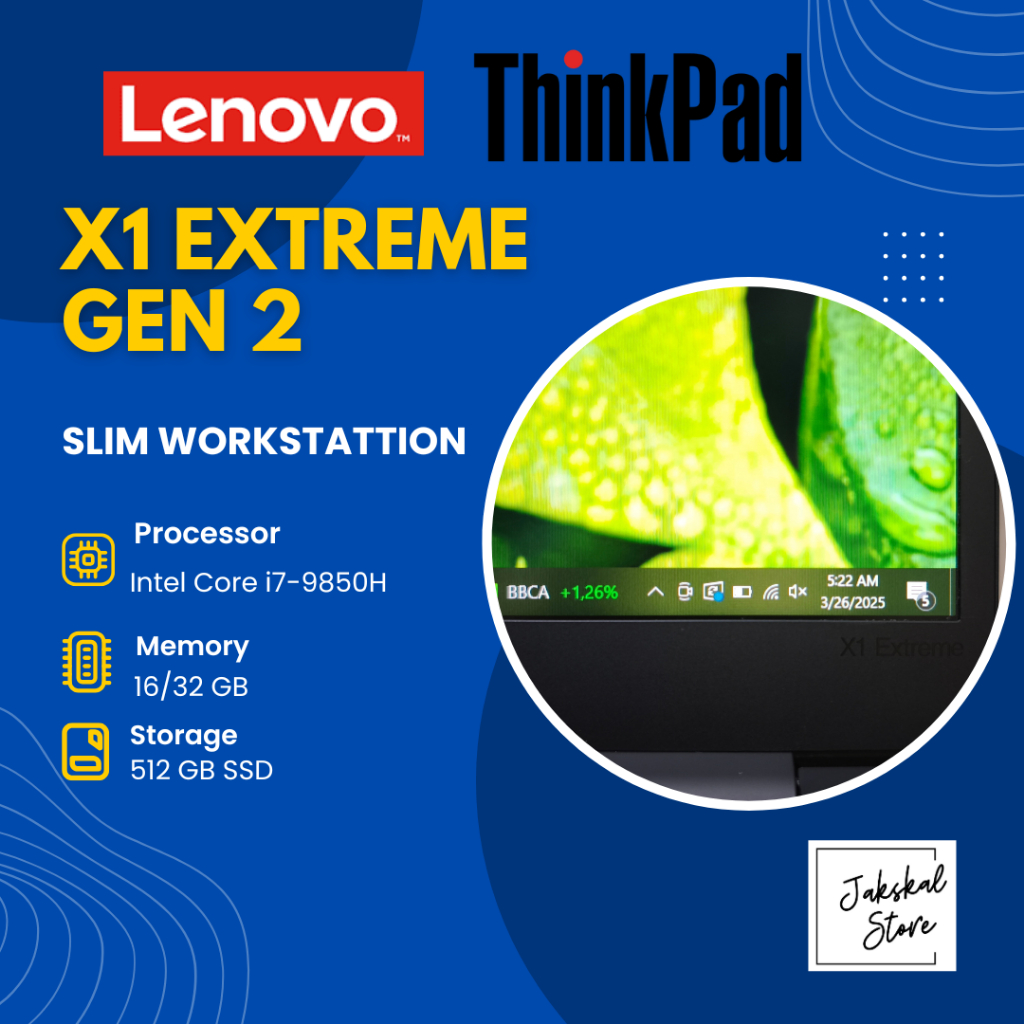 Lenovo ThinkPad X1 Extreme Gen 2 2nd Gen Generasi 2