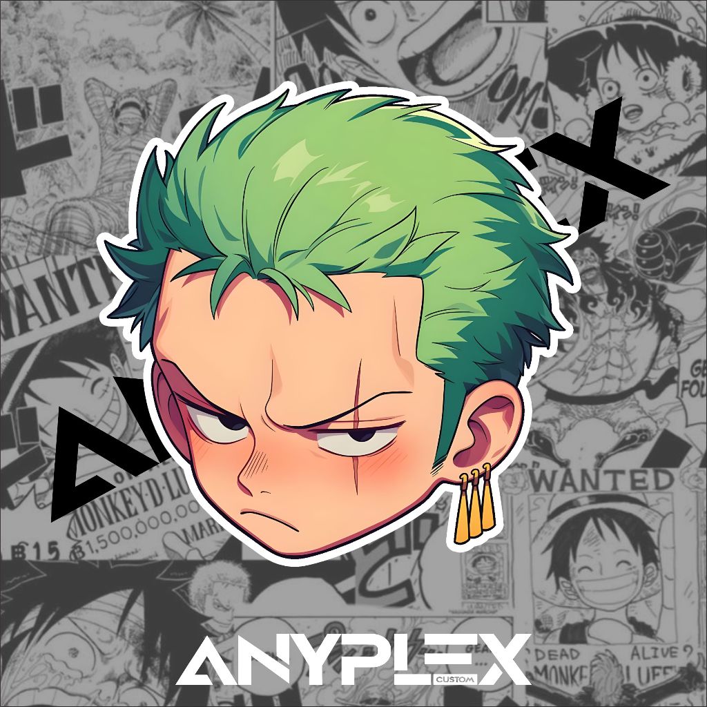 

STIKER ZORO ONE PIECE SUDAH DIPOTONG Treasure Sticker Anime Jepang Bahan Vinyl Anti Air