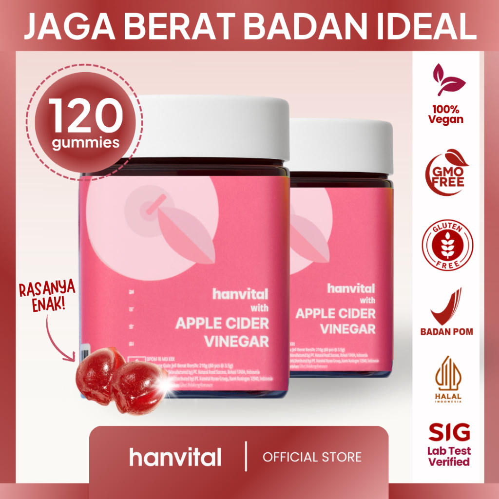 Hanvital ACV DIET GUMMIES - BUNDLE 2 BOTOL - Jaga Berat Badan Ideal