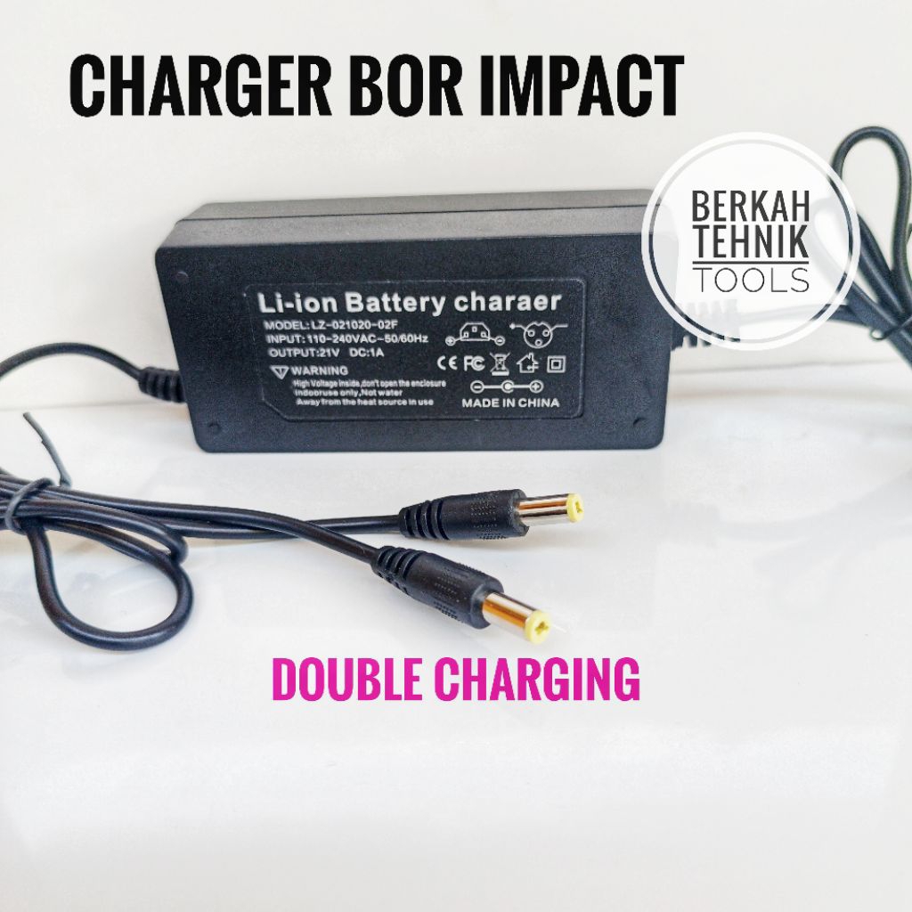 CHARGER BOR IMPACT CAS BATERAI BOR ADAPTOR CHARGER 21V