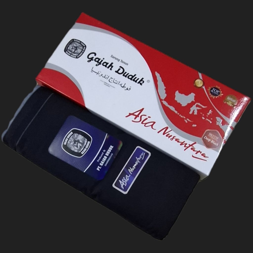 Sarung Gajah Duduk Polos Hitam