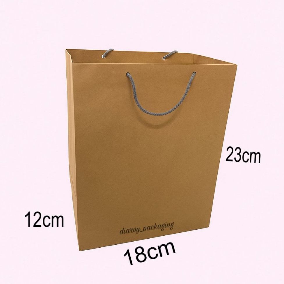 

Paper bag polos coklat ukuran 18x23 tas kertas samson kraft tas souvenir Termurah
