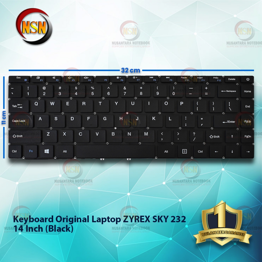 Keyboard Laptop Original ZYREX SKY 232 14 Inch 2021 (Black)