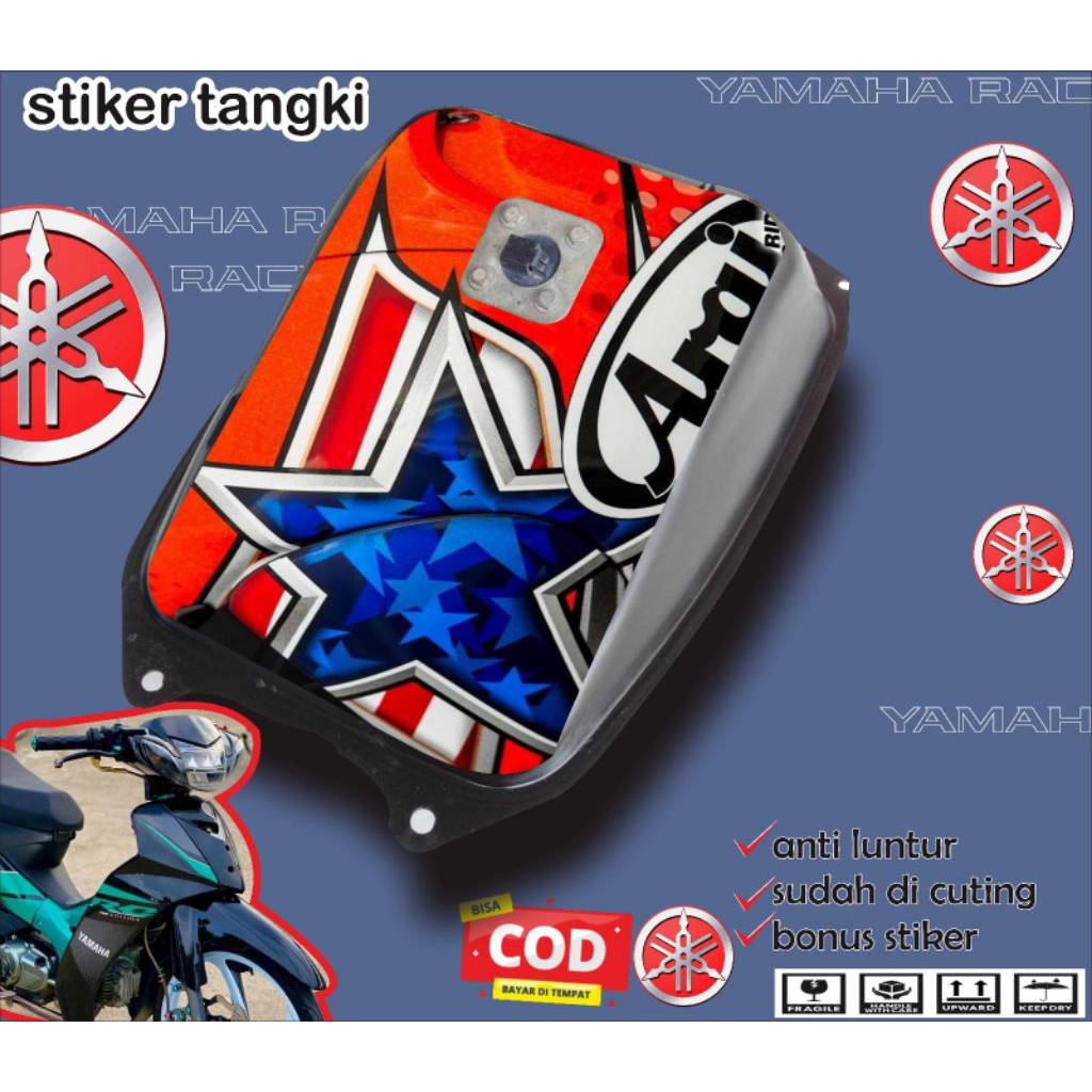 STIKER TANGKI BENSIN VEGA R NEW, YANAHA VEGA R