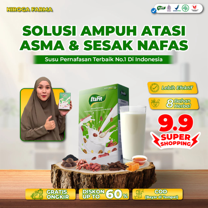 

Etafit Obat Herbal Asma Sesak Nafas & Detox Paru Paling Ampuh - Susu kambing Etawa Bubuk Murni Asli