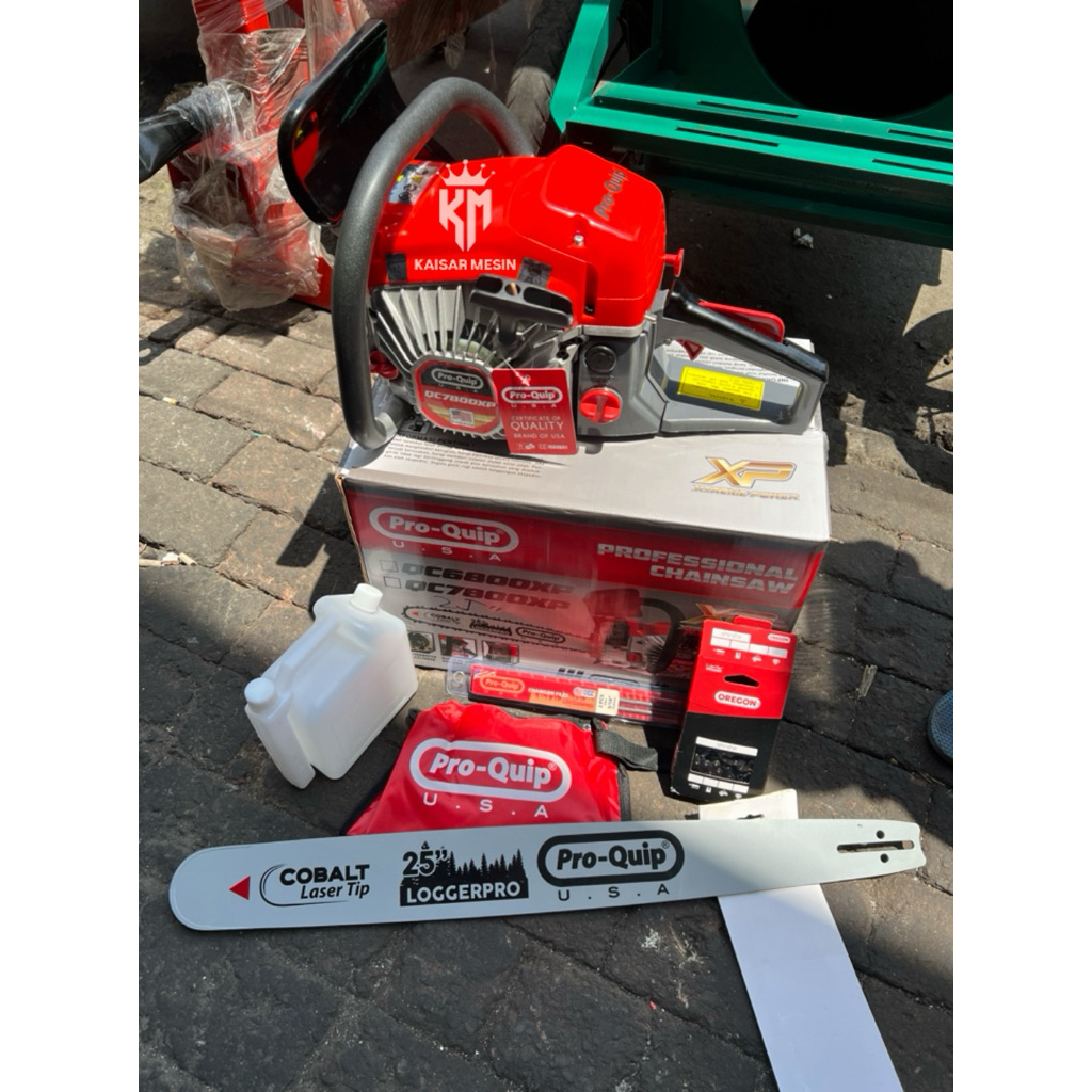 QC7800XP MESIN CHAINSAW GERGAJI POTONG KAYU 25" 25 " PROQUIP QC 7800 XP